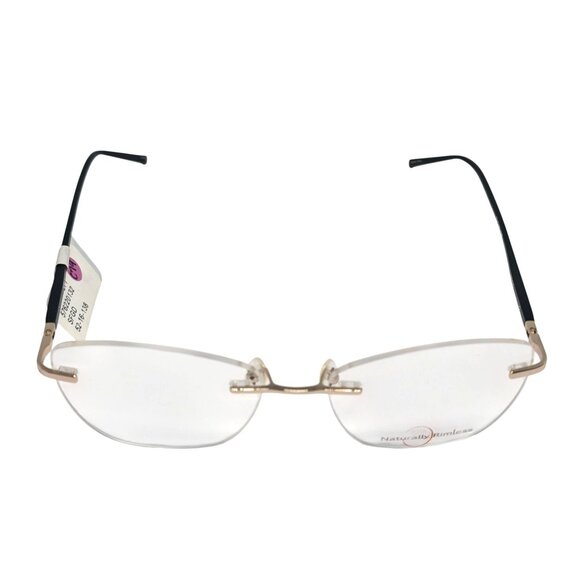 Naturally Rimless NR 371 Gold Rimless Eyeglasses Frame - Picture 2 of 9